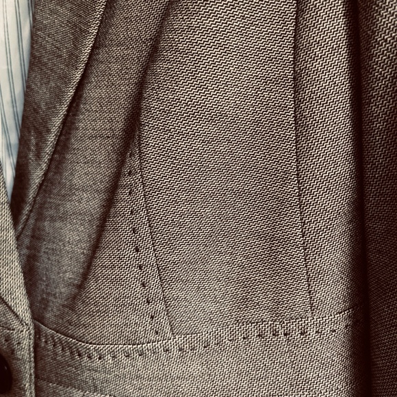 Marks and Spencer Black Beige Herringbone Blazer Jacket Single Breasted 8 (UK12 - Picture 6 of 17